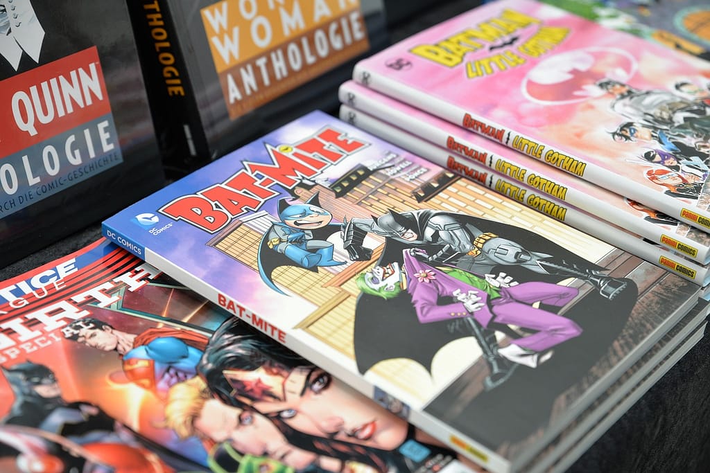 an array of old comics